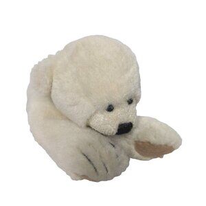 Vintage 1998 Eddie Bauer Beige Teddy Bear Laying Plush Stuffed Animal 8"